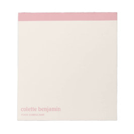 Clean Minimalist Pastel Pink & Pale Peach ノートパッド