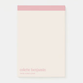 Clean Minimalist Pastel Pink & Pale Peach ポストイット (正面)