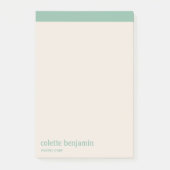 Clean Minimalist Turquoise-Green & Pale Peach ポストイット (正面)