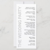 Clean Modern Black Gray White Wedding (裏面)