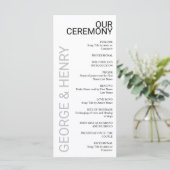 Clean Modern Black Gray White Wedding (スタンド正面)