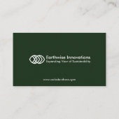 Clean Modern Eco Green Sustainable Branding Bold 名刺 (裏面)