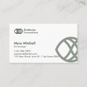 Clean Modern Eco Green Sustainable Branding Bold 名刺 (正面)