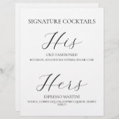 Clean & Modern Paper Bar Sign レターヘッド (正面/裏面)