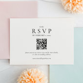 Clean Modern Qr Code Wedding  出欠カード