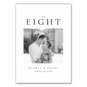 Clean Modern Wedding Photo テーブルナンバー (正面)