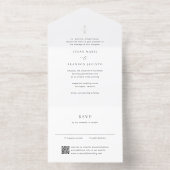 Clean Monogram Modern Wedding オールインワン招待状 (内側)