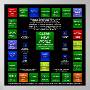 CLEAN NEW WORLD BOARD GAME (WORLD EDITION) ポスター