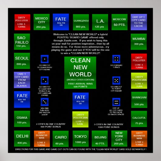 CLEAN NEW WORLD BOARD GAME (WORLD EDITION) ポスター (正面)