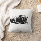 Clean Outline Dog Pillow クッション (ブランケット)