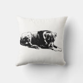 Clean Outline Dog Pillow クッション (裏面)