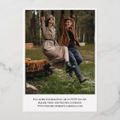 Clean Photo Collageインフォーマル結婚ズ 箔招待状 (裏面)