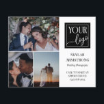 Clean Photo Collageロゴプロフェッショナル チラシ<br><div class="desc">ロゴと一緒にあなたのプロフェッショナルの3つの写真を展示することができる写真撮影者のための両面フライヤー。名前と専門分野、タイトルまたはサービスをカバーに追加する。背面にはフェイク金ゴールドスパッタや別のロゴが付き、情報は連絡黒で表示される。</div>