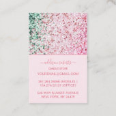 Clean Pink Glam Branding Candle Care 名刺 (裏面)