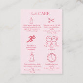 Clean Pink Glam Branding Candle Care 名刺 (正面)