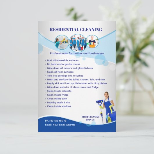 Clean Professional Editable Template  招待状 (スタンド正面)