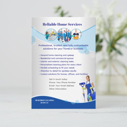 Clean Professional Editable Template  招待状 (スタンド正面)