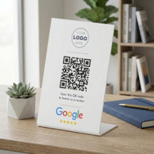 Clean Professional Google Review QR Code Logo