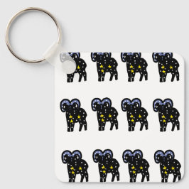 Clean Ram Zodiac Keychain – Bold Aries Symbol キーホルダー
