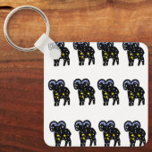 Clean Ram Zodiac Keychain – Bold Aries Symbol キーホルダー (正面)