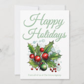 Clean Script Holiday Card シーズンカード (正面)