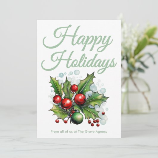 Clean Script Holiday Card シーズンカード (スタンド正面)