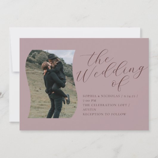 Clean Script Writhl結婚式招待状 招待状 (正面)