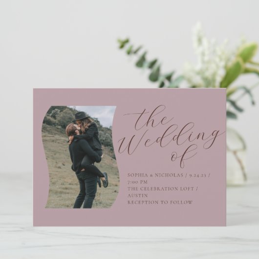 Clean Script Writhl結婚式招待状 招待状 (スタンド正面)