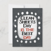 Clean Sheets Day Greeting Card カード (正面)