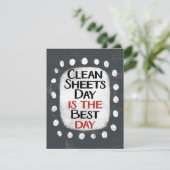 Clean Sheets Day Greeting Card カード (スタンド正面)