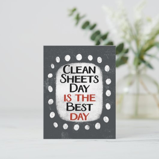 Clean Sheets Day Greeting Card カード (スタンド正面)