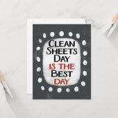 Clean Sheets Day Greeting Card カード (正面/裏面インサイチュ)