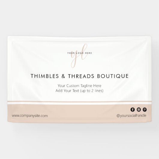 Clean & Simple Business Logo Event Marketing  横断幕 (横)