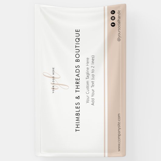 Clean & Simple Business Logo Event Marketing  横断幕 (縦)