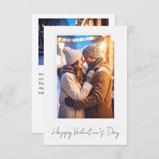 Clean & Simple Happy Valentine’s Day Flat Card (正面/裏面)