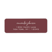 Clean Simple Minimal Informal Casual Terracotta ラベル (正面)