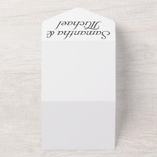 Clean Simple Wedding オールインワン招待状 (外側)