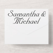 Clean Simple Wedding オールインワン招待状 (裏面)