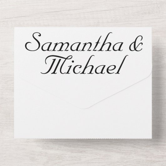 Clean Simple Wedding オールインワン招待状 (裏面)