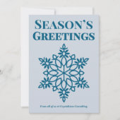 Clean Snowflake Corporate Card シーズンカード (正面)