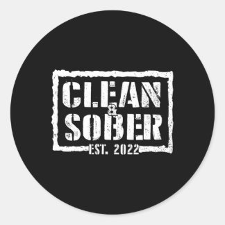 Clean Sober Est 2022 Sobriityのサポーやる気を起こさせるト ラウンドシール