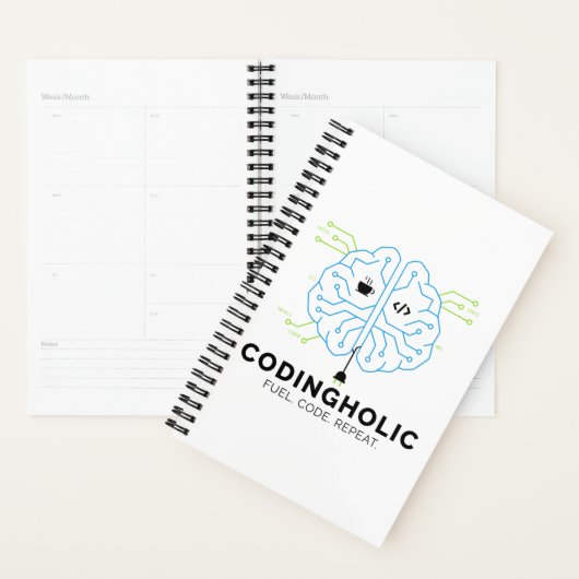Clean Tech Brain Coding Productivity Planner プランナー手帳 (ディスプレー)