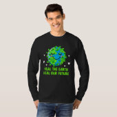 Clean the Beach Save the Reefs Ecology Ocean Ecosy Tシャツ (正面フル)