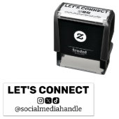 Clean Timelessソーシャルメディアのアイコン接続しよう セルフインキングスタンプ (インサイチュ)