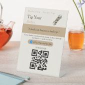 Clean Tip Your Driver QRコードサイン | Venmoチップ 台座サイン (インサイチュ)