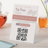 Clean Tip Your Trainer QRコードサイン | Venmoチップ 台座サイン (インサイチュ)