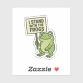 Clean Typography Frog Sticker シール (シート)