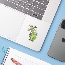 Clean Typography Frog Sticker シール