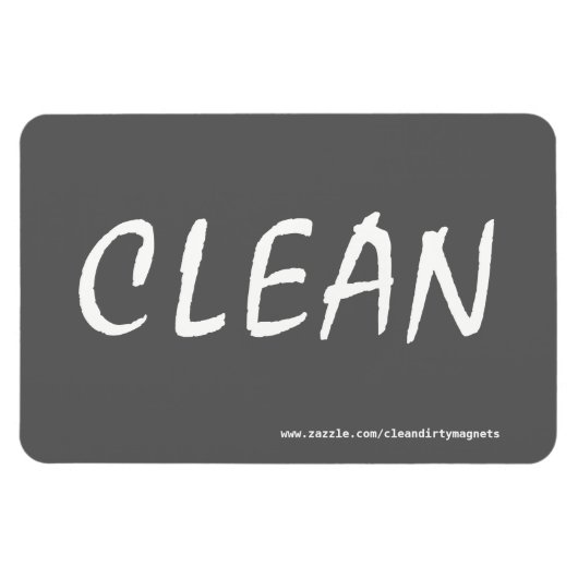 CLEAN w/websiteアドレス4x6長方形マグネット マグネット (横)