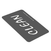 CLEAN w/websiteアドレス4x6長方形マグネット マグネット (右側)